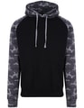 Baseball Hoodie AWDis Baseball Jh009 solid black-black camo